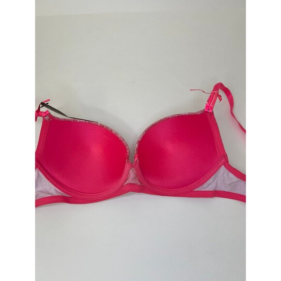 New Barbie Pink Padded Push Up Bra Sexy 36C Bows & Charm - Picture 11 of 12